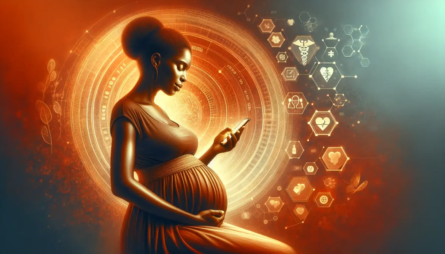 Pregnant Woman Using a Mobile Health Application | Care Plus New Jersey