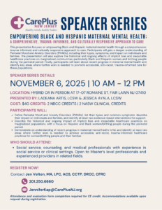 Empowering Black and Hispanic Maternal Mental Health: A Comprehensive, Trauma-Informed, and Culturally Responsive Approach to Care | Care Plus NJ