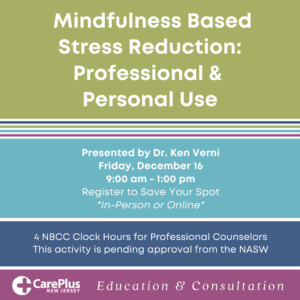 Mindfulness Based Stress Reduction: Professional and Personal Use