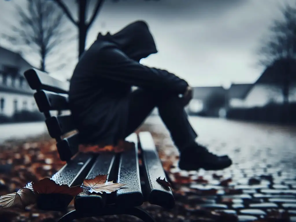 Illustration of a person feeling sad and isolated, representing clinical depression | Care Plus New Jersey